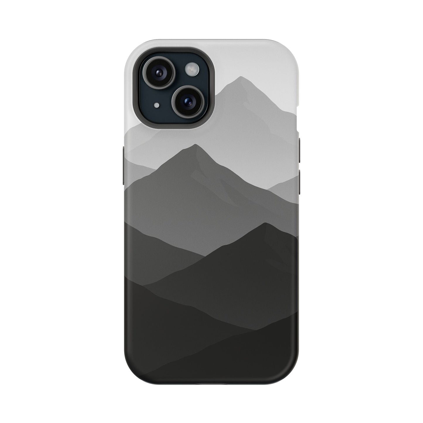 Monochrome Mountain Design iPhone Case | MagSafe  Shamo's iPhone 15 / Matte