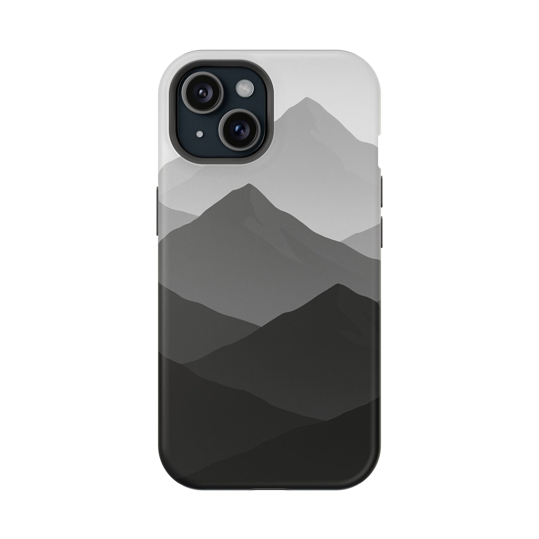 Monochrome Mountain Design iPhone Case | MagSafe  Shamo's iPhone 15 / Matte