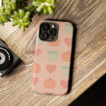 Autumn Cozy iPhone Case – Pumpkin, Heart & Coffee Cup Pattern  Shamo's
