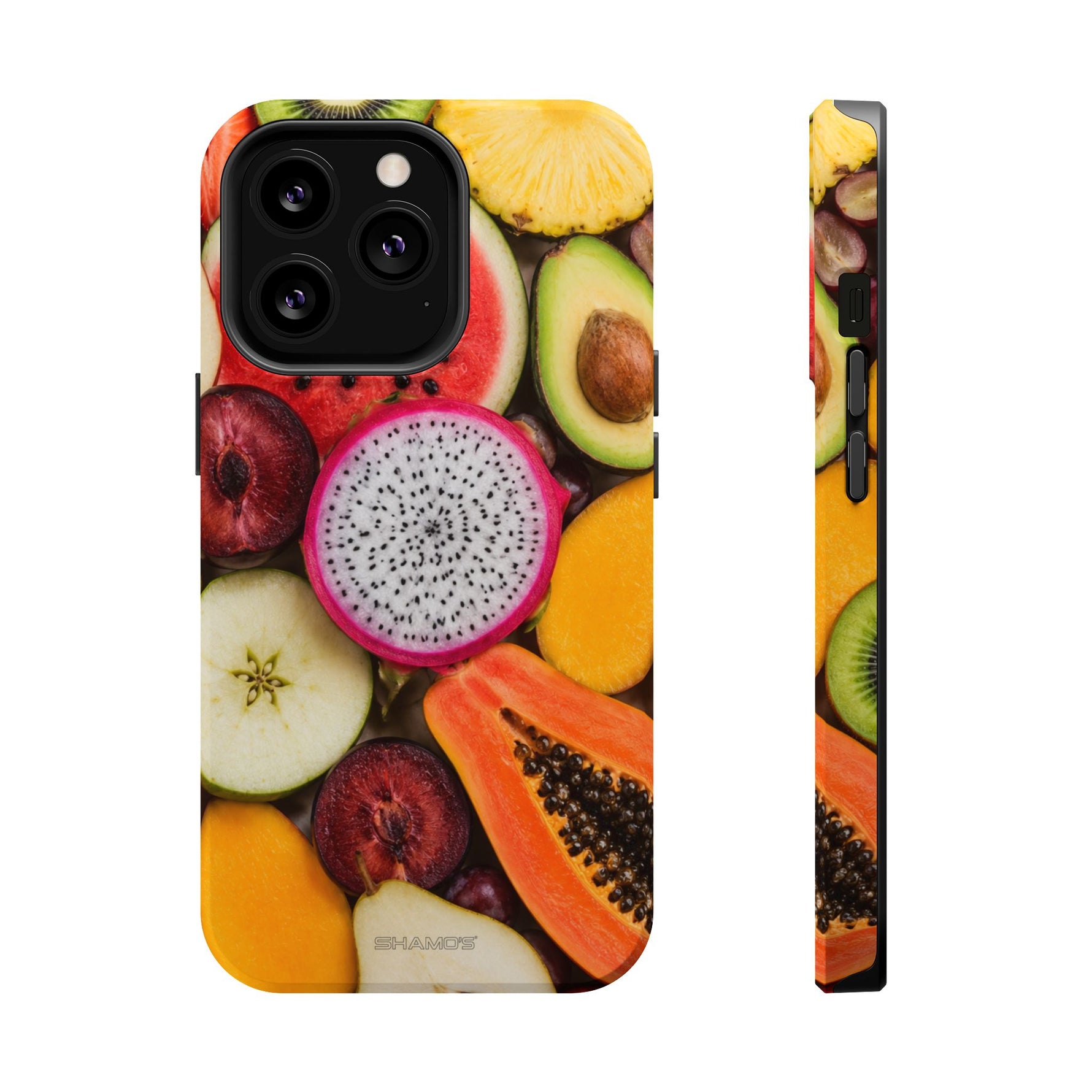 Tropical Fruit Magnetic Impact-Resistant Phone Case with MagSafe