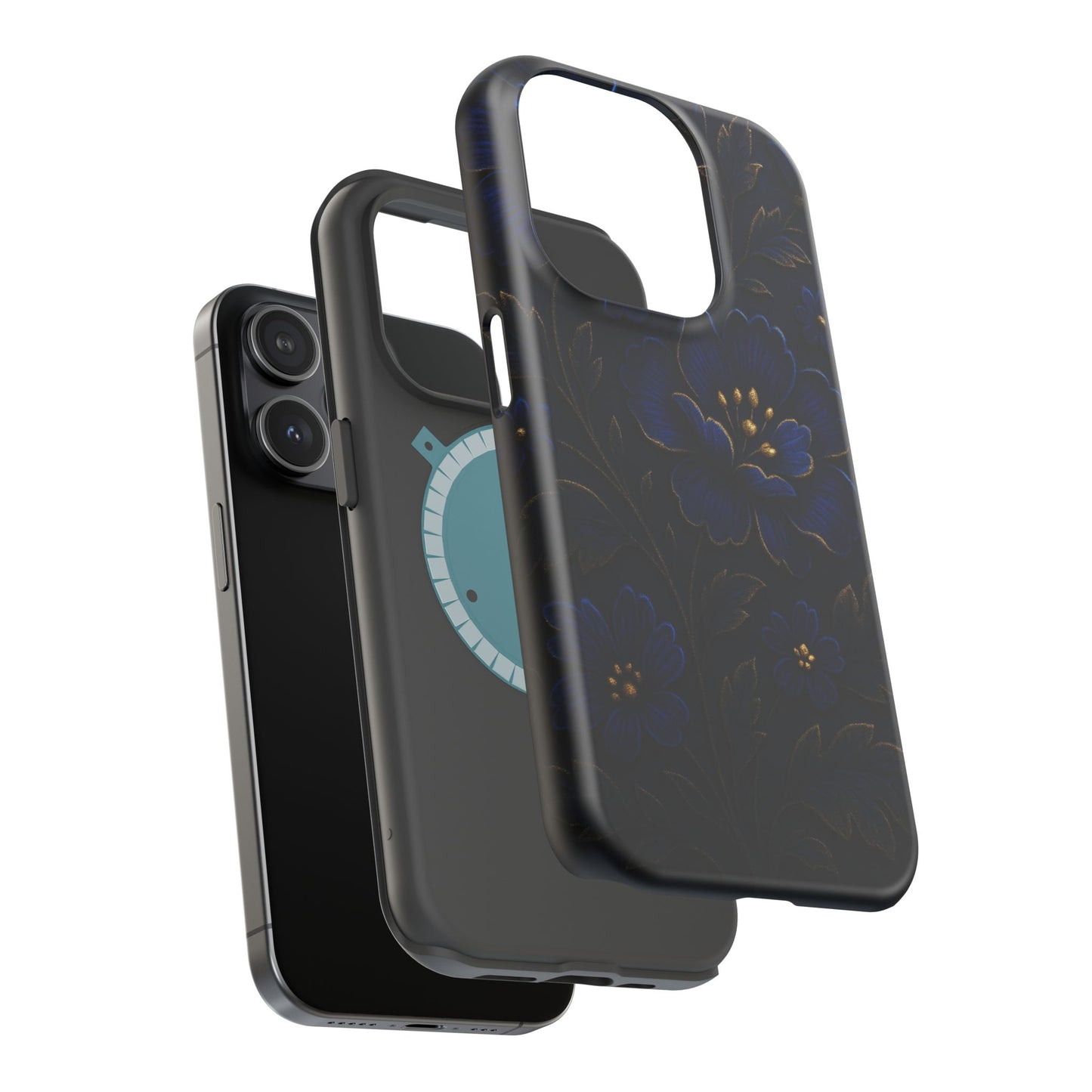 3D Velvet Night Flower iPhone Case | MagSafe