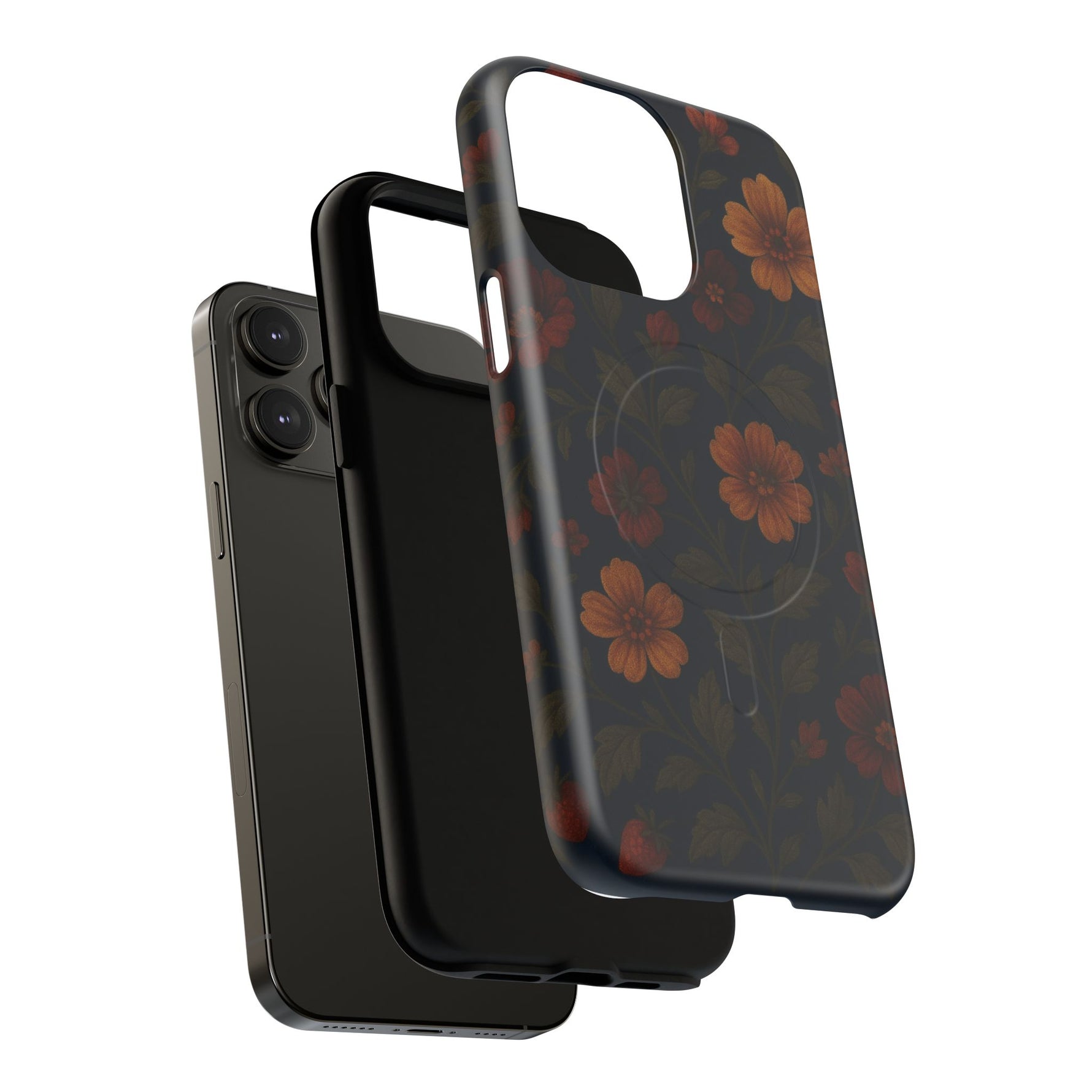 Floral Night Velvet iPhone Case - Works with MagSafe - Shamo's