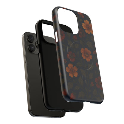 Floral Night Velvet iPhone Case - Works with MagSafe
