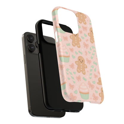 Gingerbread Candy Holiday Tough iPhone Case | compatible with MagSafe