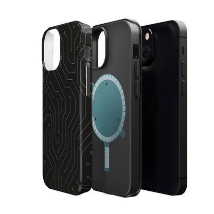 Black Circuit Board Design iPhone Case | MagSafe  Shamo's