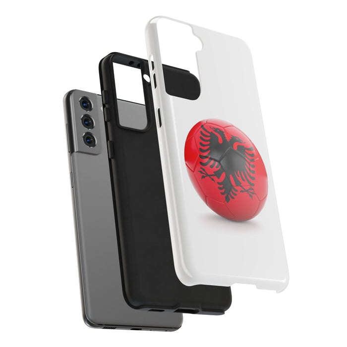 Tough Phone Cases with Albanian soccer flag