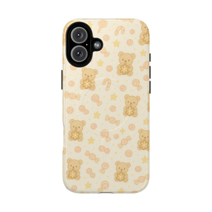 Cute Beige Teddy Bear iPhone Case with MagSafe