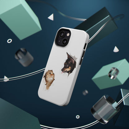 Impact-Resistant Cases with a cat and a dog