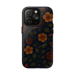 Floral Night Velvet iPhone Case - Works with MagSafe - Shamo's