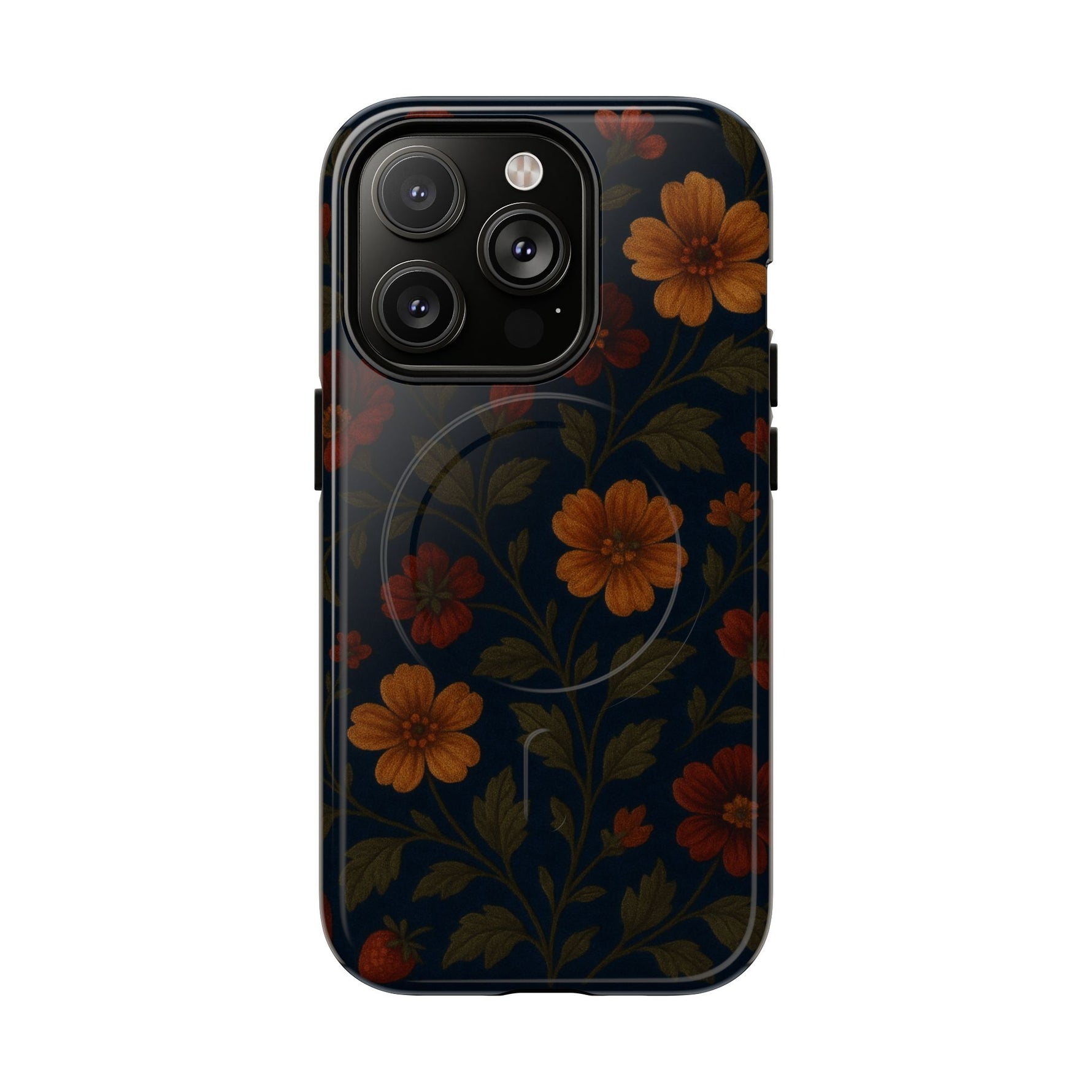 Floral Night Velvet iPhone Case - Works with MagSafe - Shamo's