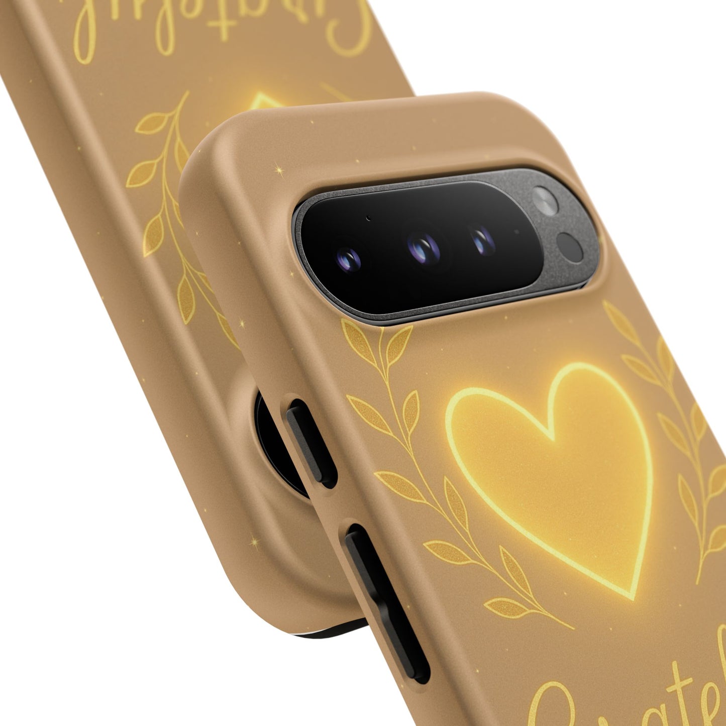 Grateful Heart iPhone Case — Warm Neon Heart