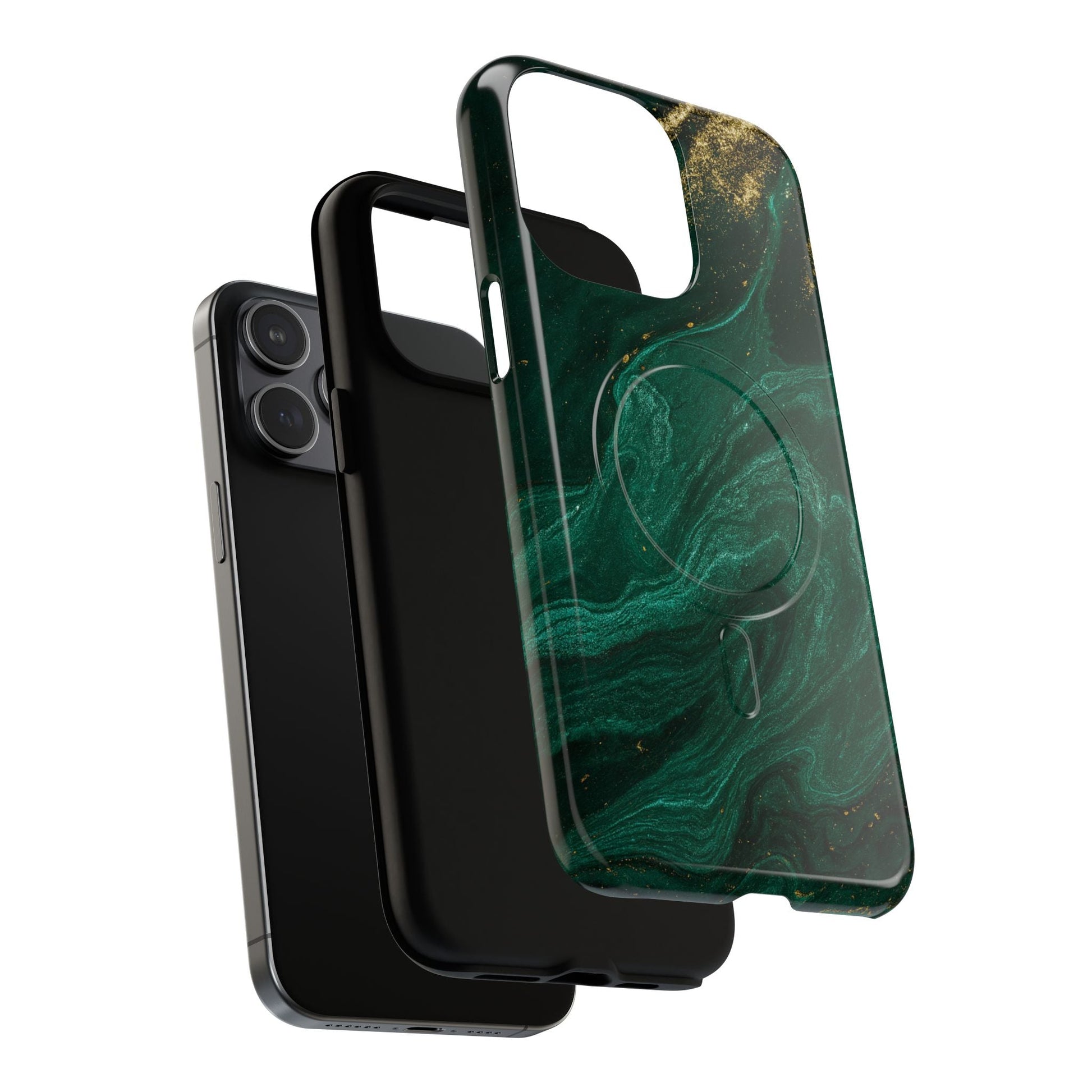 Emerald Marble with Gold Veins iPhone Case | with MagSafe  Shamo's