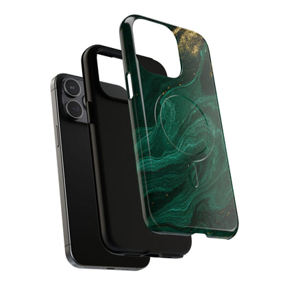 Emerald Marble with Gold Veins iPhone Case | with MagSafe  Shamo's