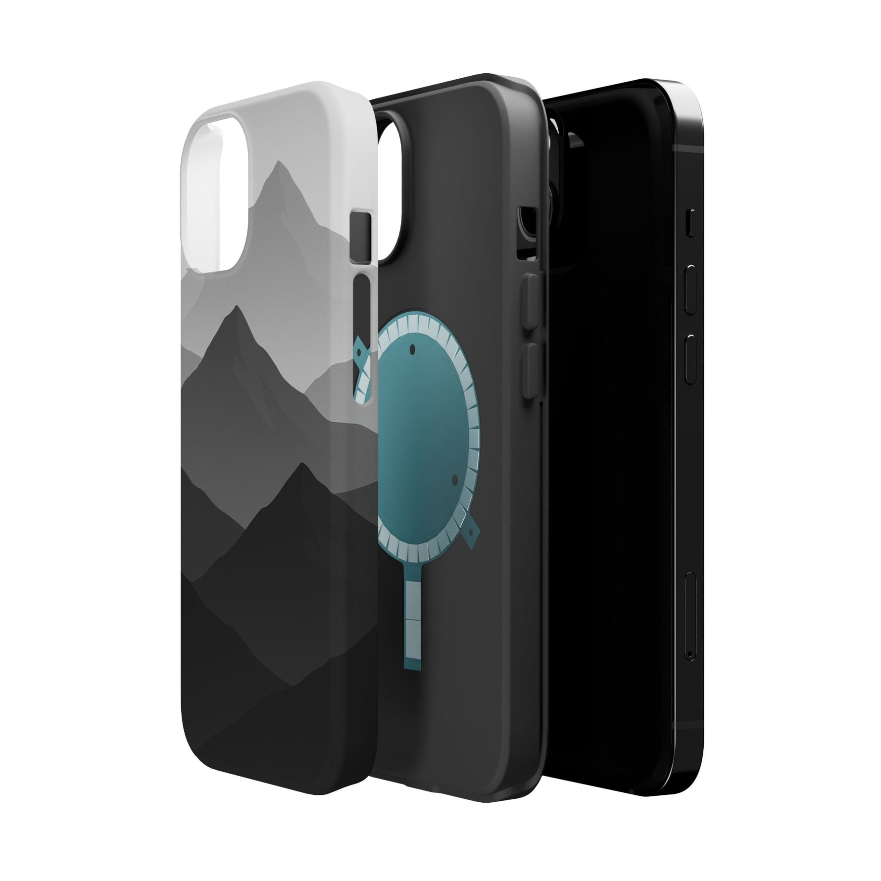 Monochrome Mountain Design iPhone Case | MagSafe  Shamo's