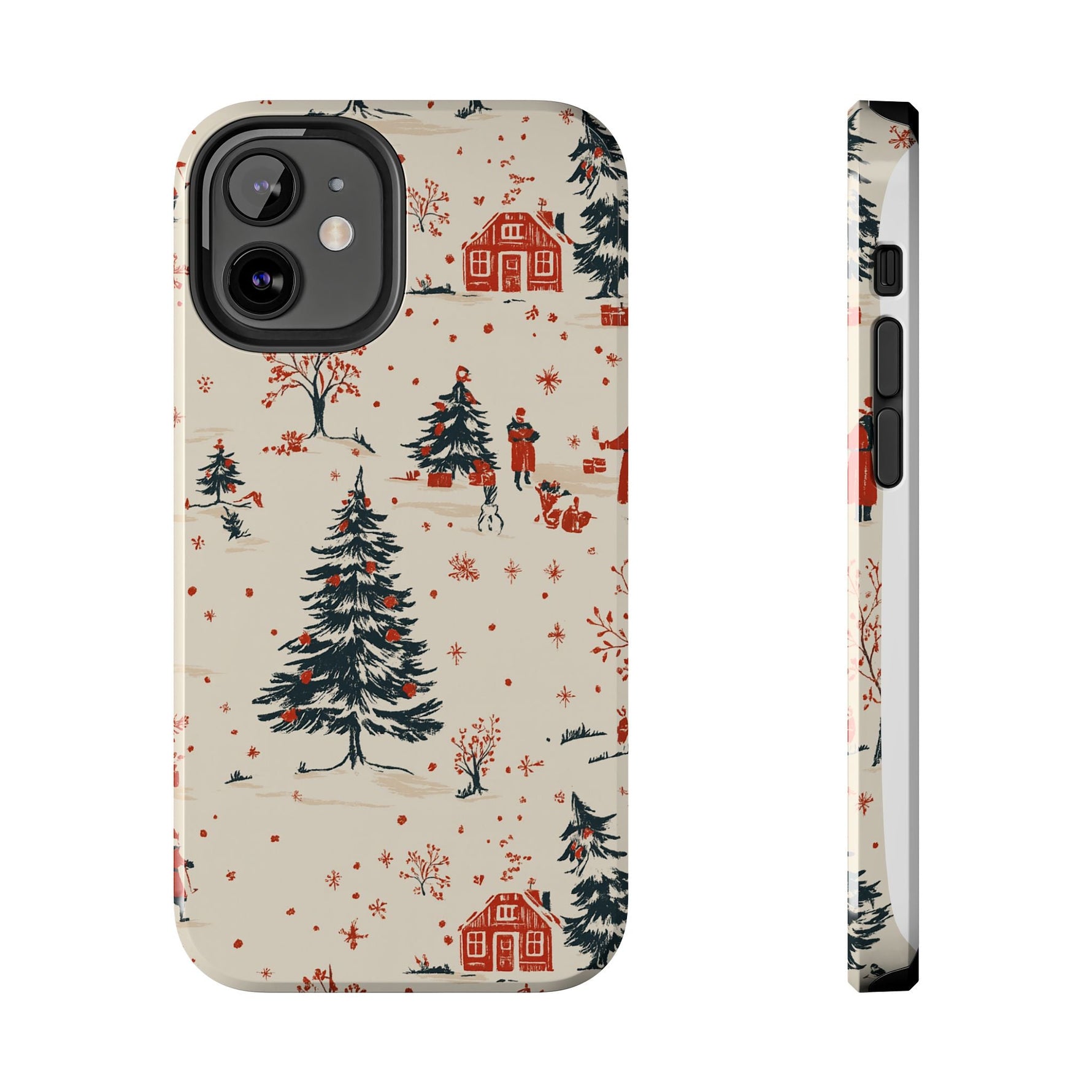 Winter Village Holiday Tough iPhone Case — Vintage Holidays & Snow Scene  Shamo's iPhone 12 Mini
