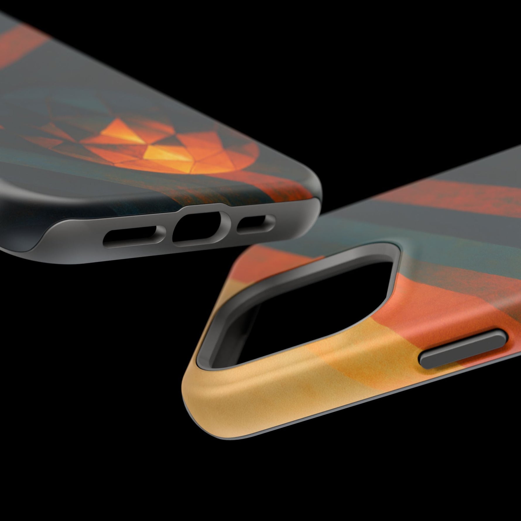 “Geometry of Becoming” Abstract iPhone MagSafe Case — Magnetic Impact-Resistant  Shamo's