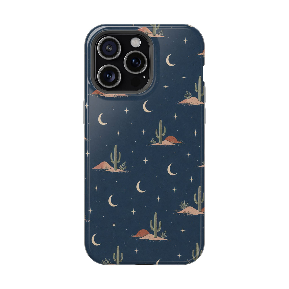 Desert Moon MagSafe Phone Case, glossy iPhone 15 Pro Max, rear view