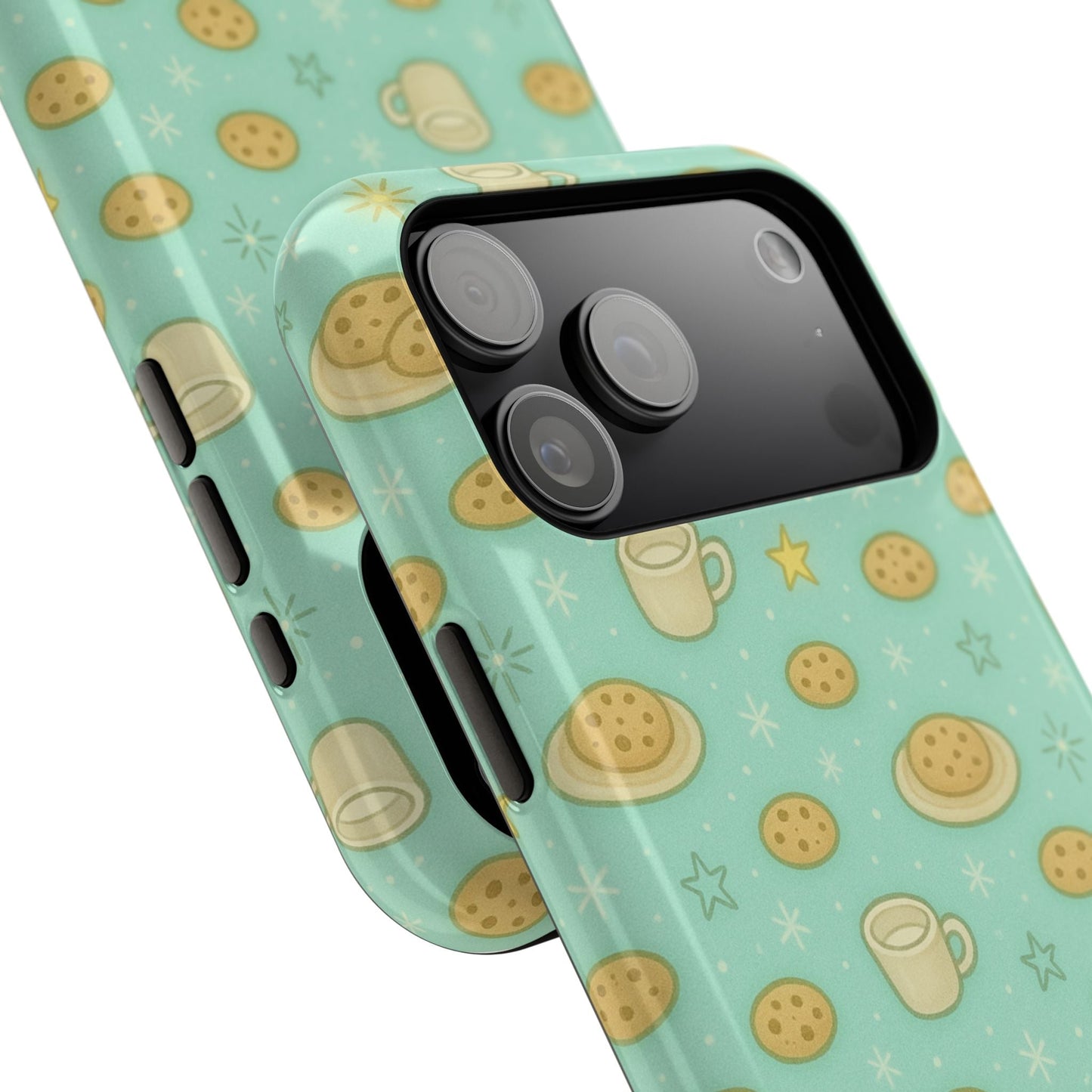 Cookie & Coffee Pattern Tough iPhone Case — Impact-Resistant