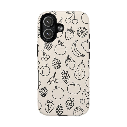 Fruit Pattern Tough iPhone Case | Compatible with MagSafe