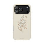 Butterfly Transformation from Caterpillar Minimalist Magnetic Impact-Resistant Phone Case with Magsafe