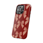 Holiday Red Bow iPhone Case — Impact‑Resistant iPhone Cover with MagSafe compatibility  Shamo's