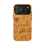 Tirana Illustrated Hand-Drawn iPhone Case — Albanian Landmarks & Icons | MagSafe compatible  Shamo's iPhone 17 Pro Max / Glossy