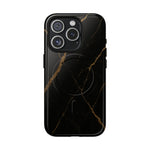 Black & Gold Marble iPhone Case with MagSafe - Shamo's