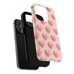 Baby Pink Pearl Hearts 3D iPhone Case | MagSafe - Shamo's
