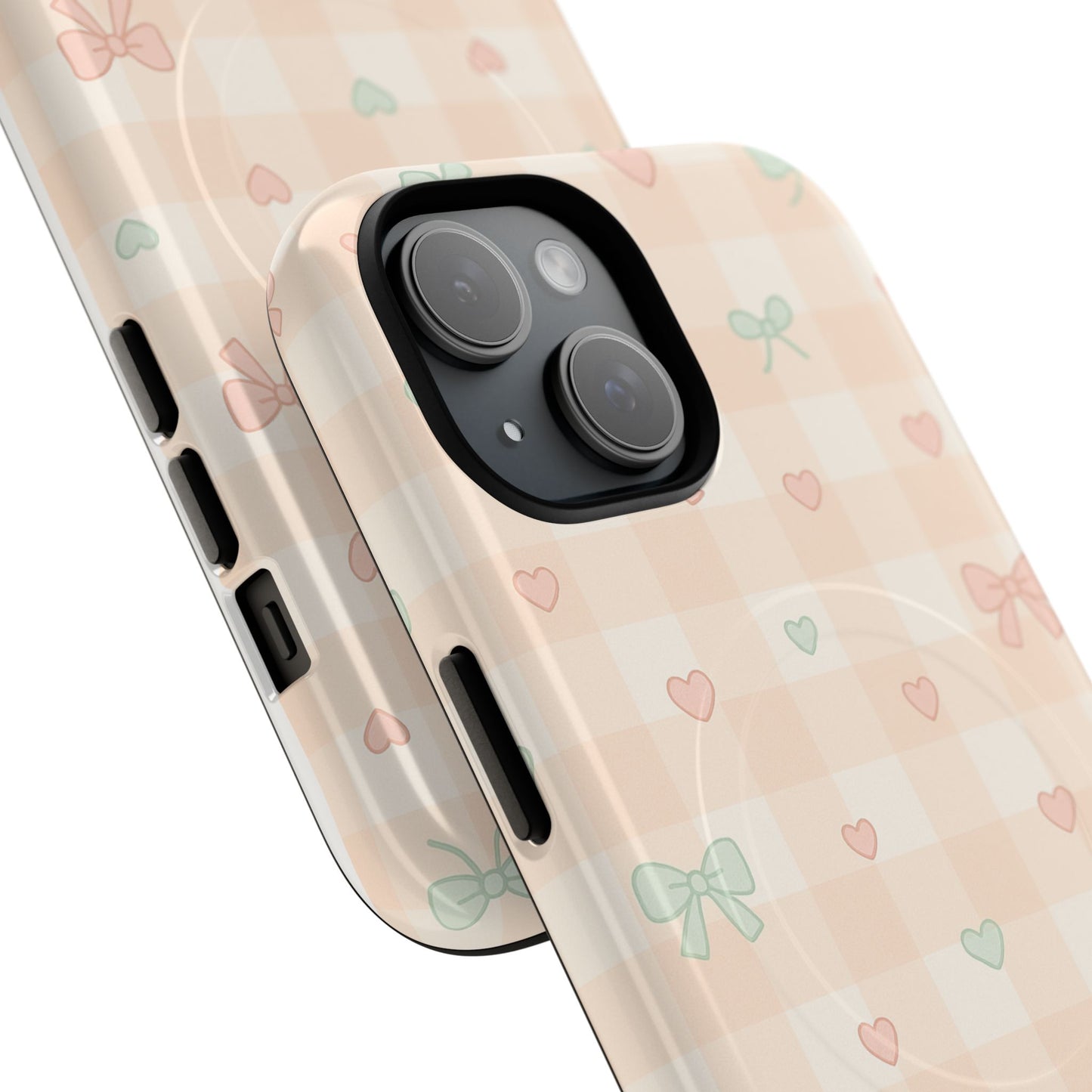 Sweet Pastel Checkered Bows Case for iPhone | MagSafe