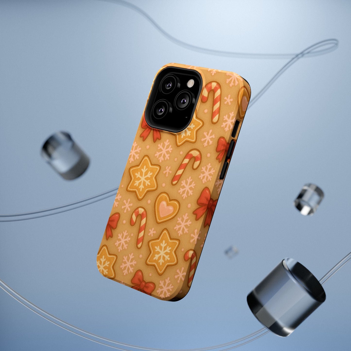 Candy Cane & Gingerbread Holiday iPhone Case — Impact-Resistant