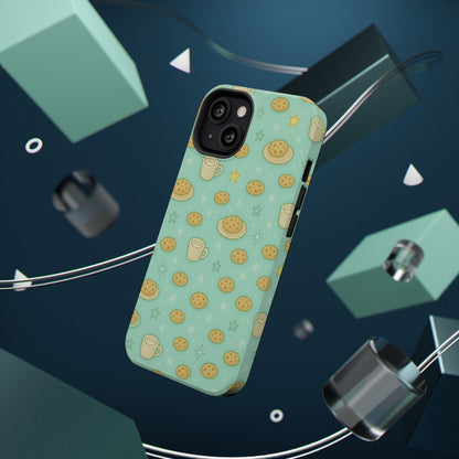 Cookie & Coffee Pattern Tough iPhone Case — Impact-Resistant