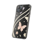 Butterfly Pearl Impact-Resistant Clear iPhone Case - iPhone 17 / Without gift packaging - Shamo's