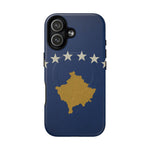 Kosovo Flag Tough iPhone Case — Navy Blue Stars & Gold Map (MagSafe compatible)  Shamo's iPhone 17 / Matte