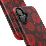 Melted Lava Dark Red Floral iPhone Case — MagSafe Compatible  Shamo's