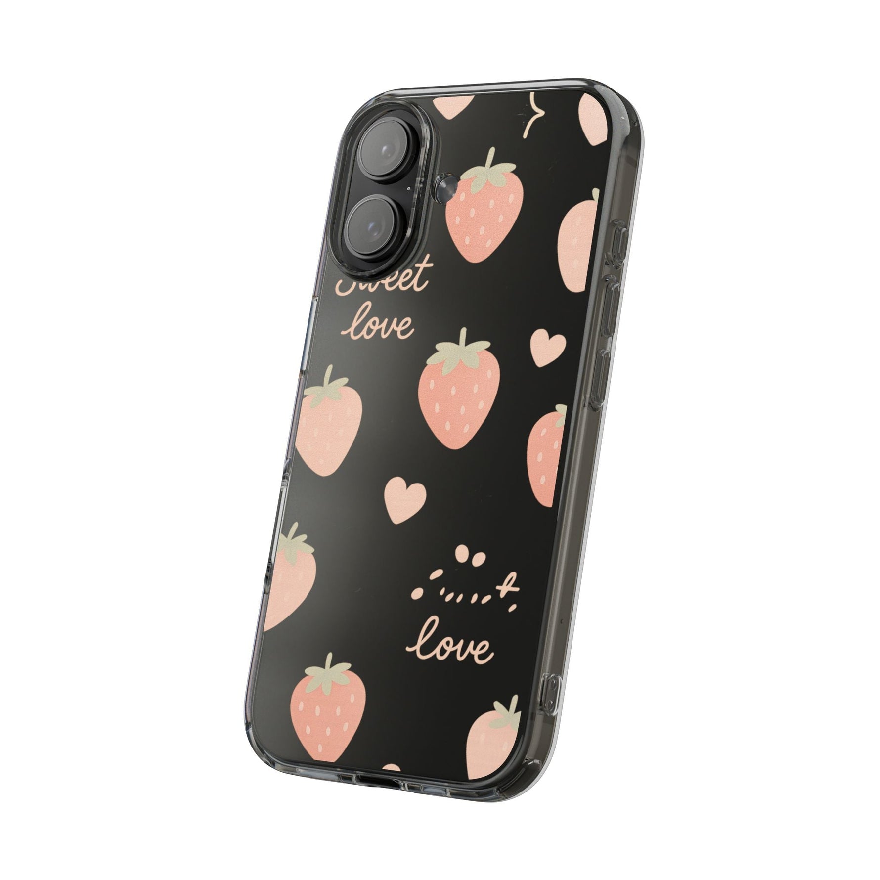 Sweet Love Strawberry Clear iPhone Case | MagSafe  Shamo's