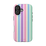 Pastel Stripe MagSafe Compatible Magnetic Impact-Resistant Phone Case - iPhone 17 / Glossy - Shamo's