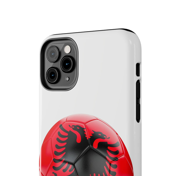 Tough Phone Cases with Albanian soccer flag