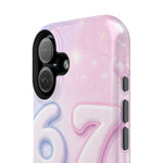 6 7 Viral TikTok Trend Pastel Aesthetic Magnetic Impact-Resistant iPhone Case, Personalizable Text and MagSafe Compatible