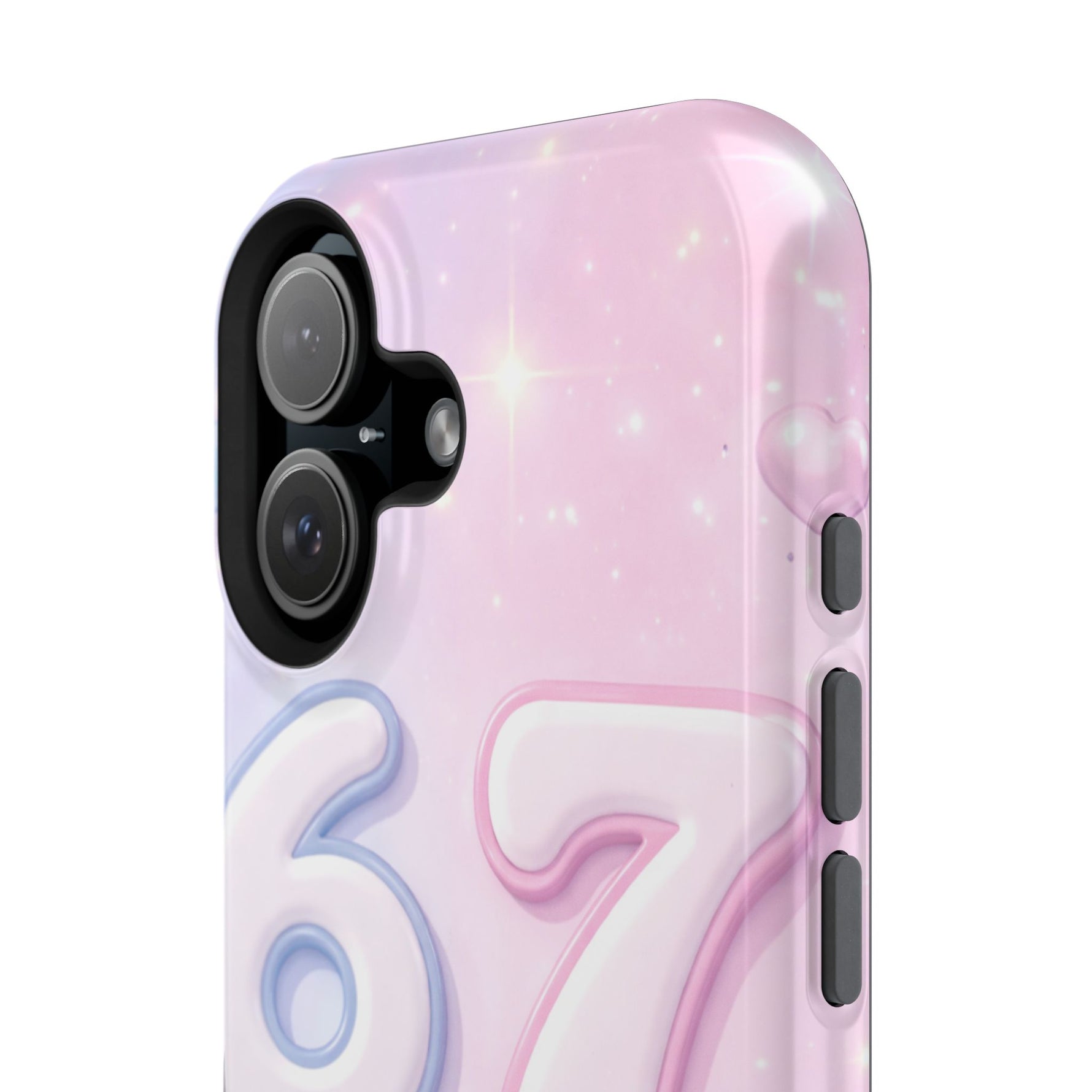 6 7 Viral TikTok Trend Pastel Aesthetic Magnetic Impact-Resistant iPhone Case, Personalizable Text and MagSafe Compatible