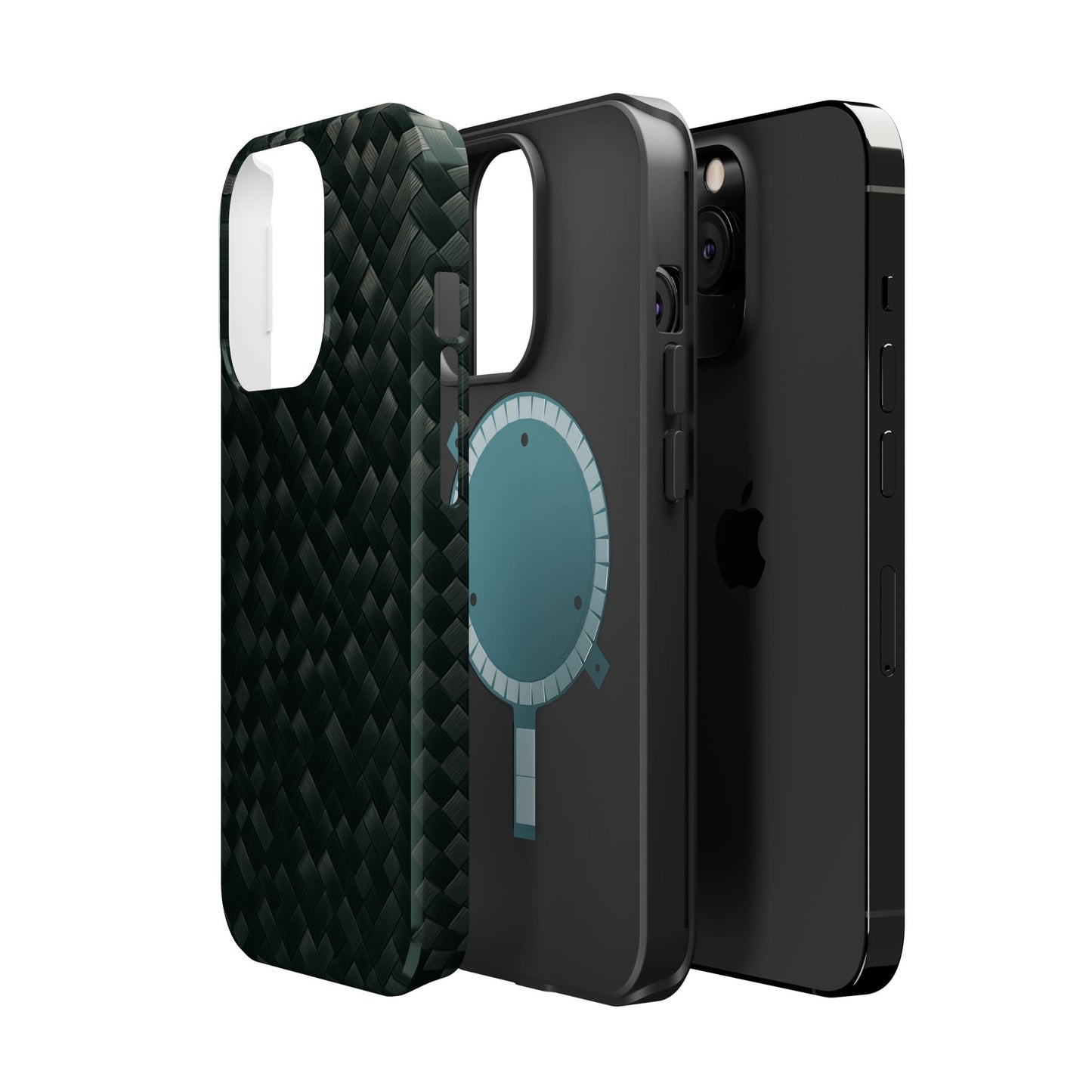 Dark Carbon Fiber Texture Magnetic Impact-Resistant iPhone Case | MagSafe compatible  Shamo's