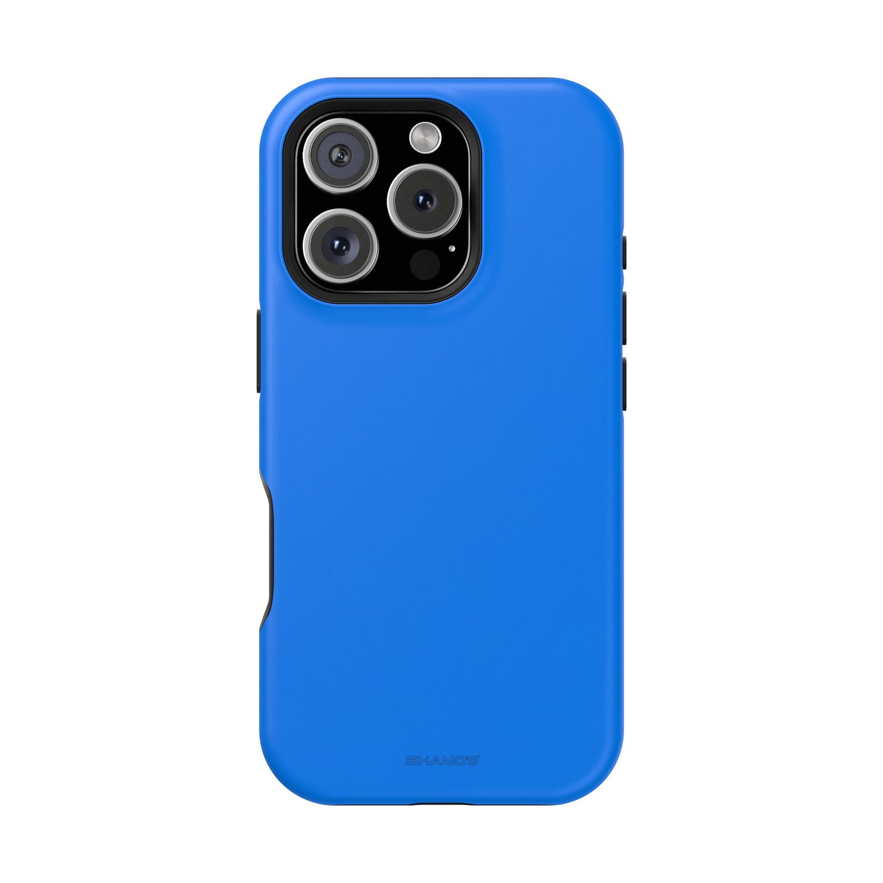 Cobalt Pop Blue Solid Color Impact-Resistant iPhone Case | Slim Shockproof MagSafe-Compatible