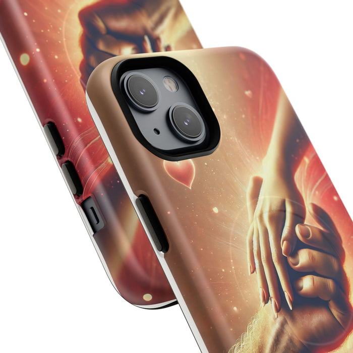 Magnetic Phone Case - Hands in Love Design - Compatible with MagSafe