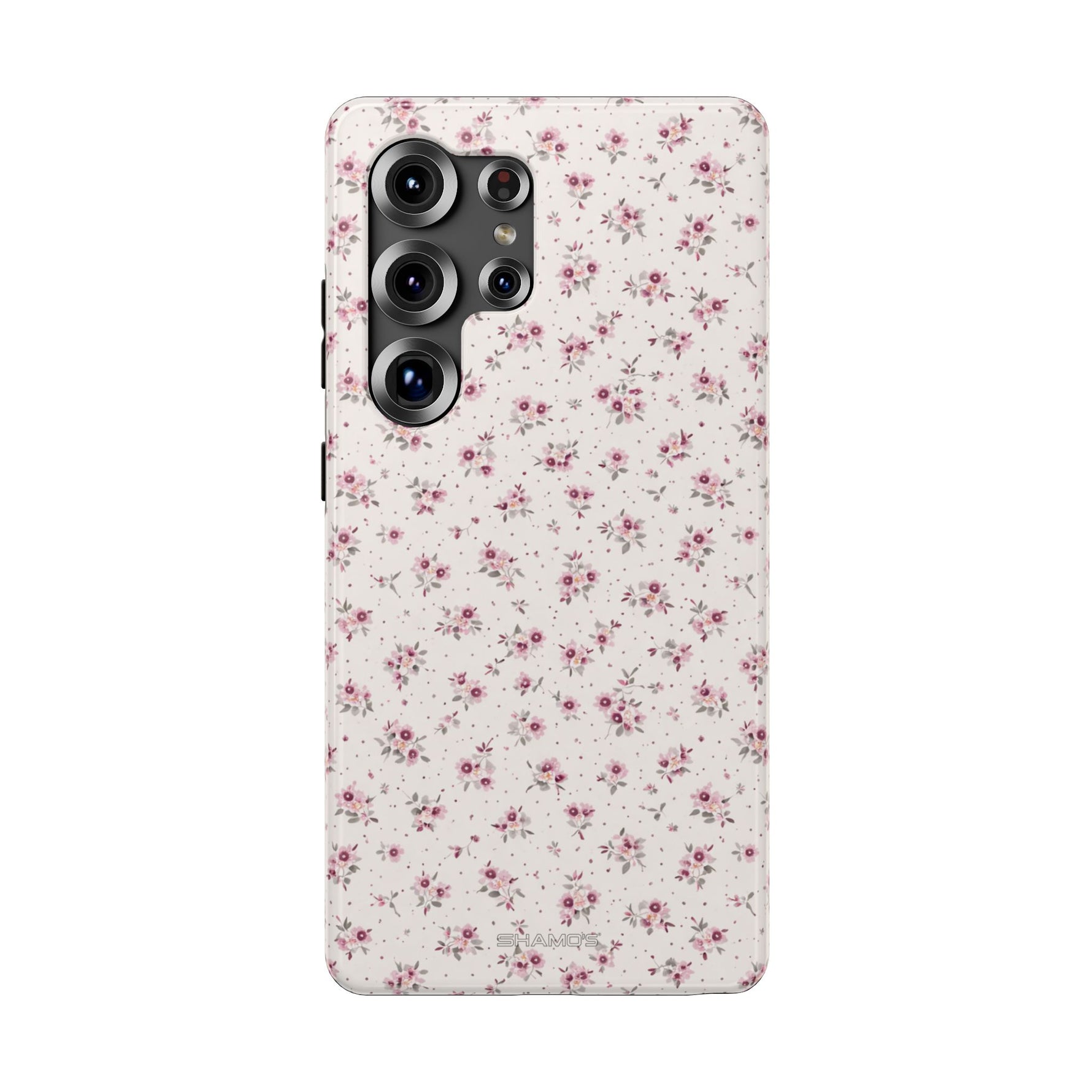 Rosebud Floral Tough iPhone Case | Pink Vintage Flower Protective Cover