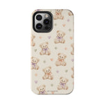 Cute Pastel Bear Impact Phone Case | Heart & Star Kawaii Pattern