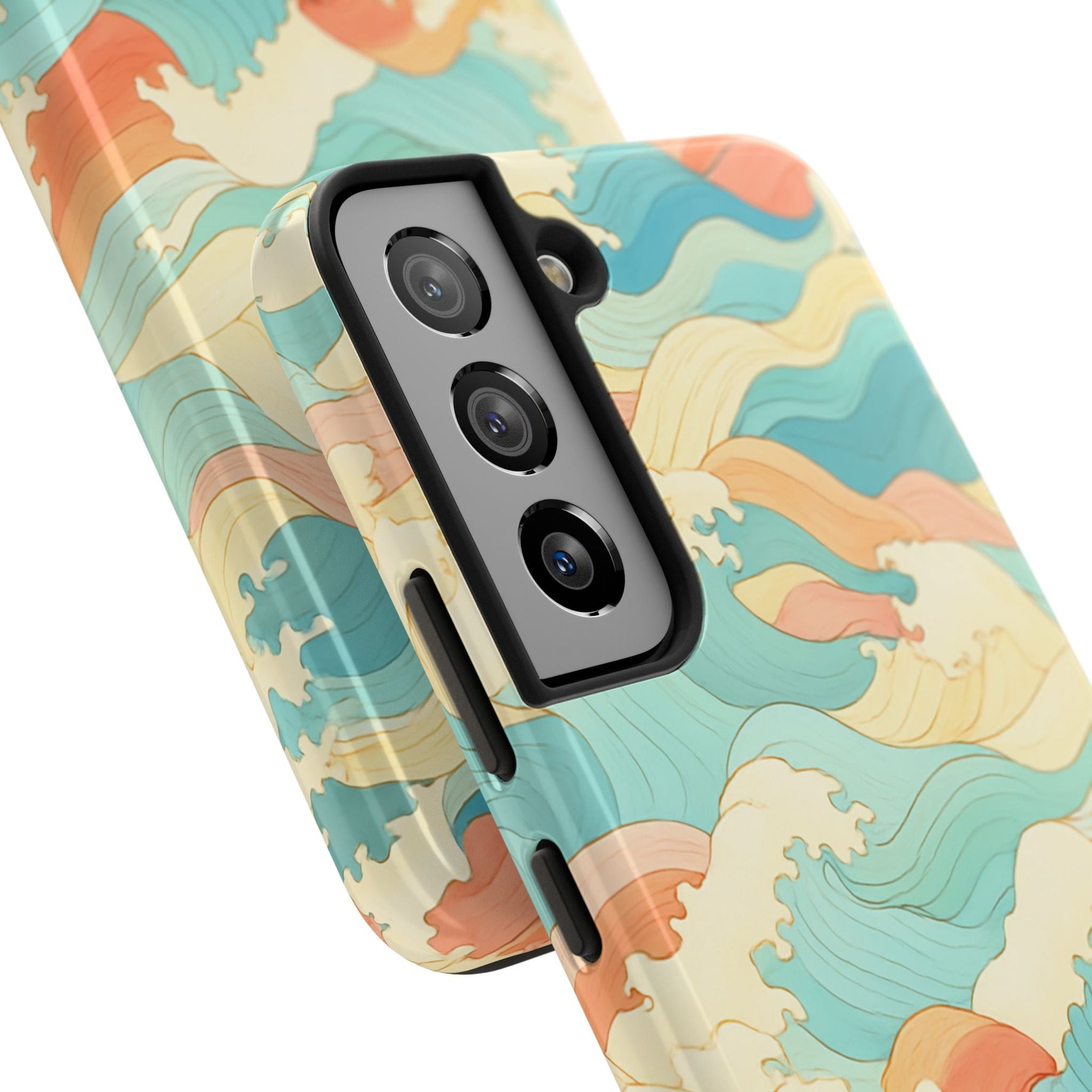 Ocean Wave Tough Phone Case — Pastel Retro Surf Pattern  Shamo's