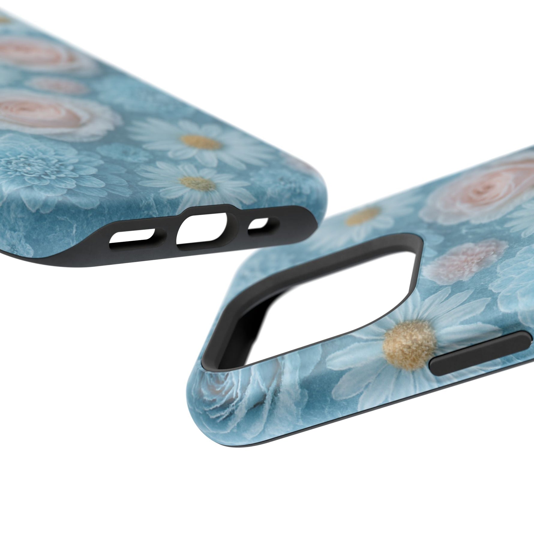 Frozen Floral Rose & Daisy Impact iPhone Case | MagSafe compatible  Shamo's