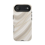 White Silk Gold Luxury iPhone Case with MagSafe - Shamo's