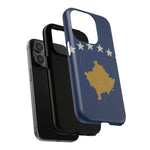 Kosovo Flag Tough iPhone Case — Navy Blue Stars & Gold Map (MagSafe compatible)  Shamo's