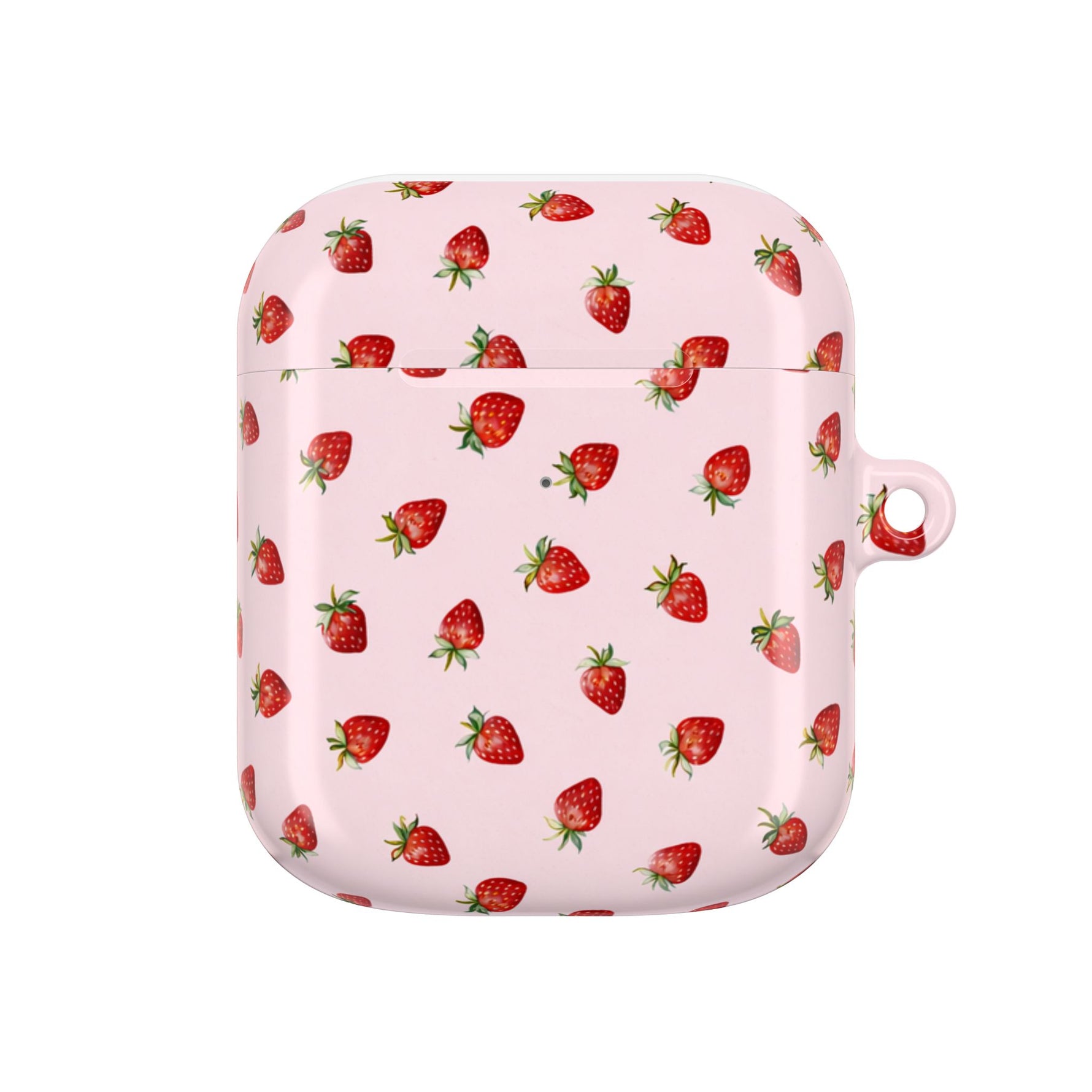 Strawberry Pattern AirPod Case | Cute Pink Protective Cover