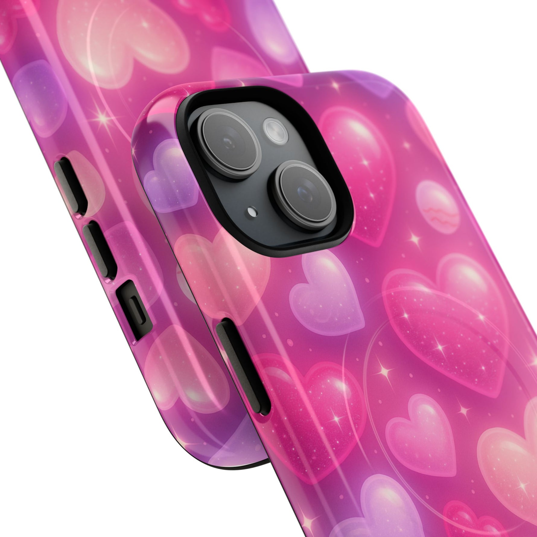 Glitter Hearts Cases for iPhones with MagSafe - Shamo's